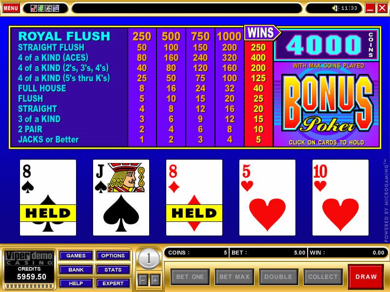 An image of Bonus Video Poker
