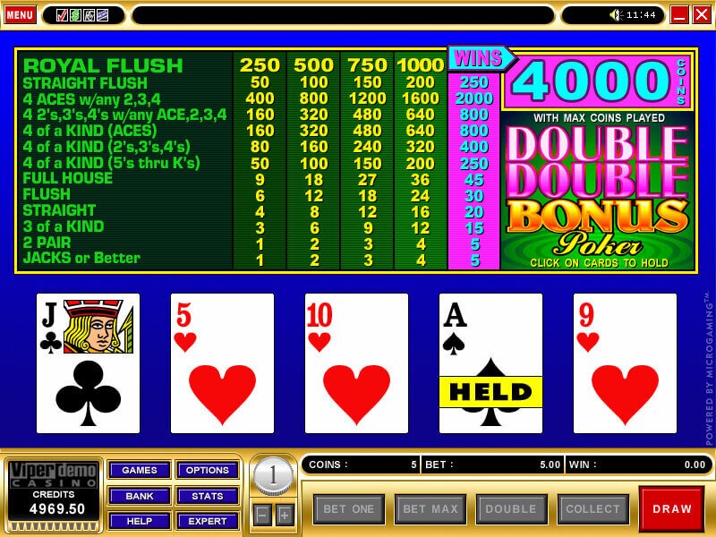 An image of Double Double Bonus Video Poker