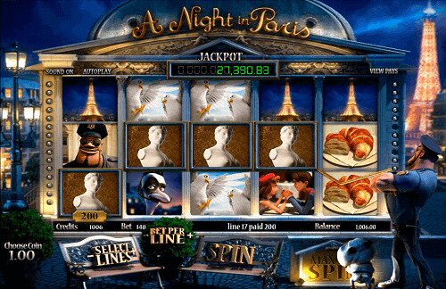 A Night in Paris Slot Reel