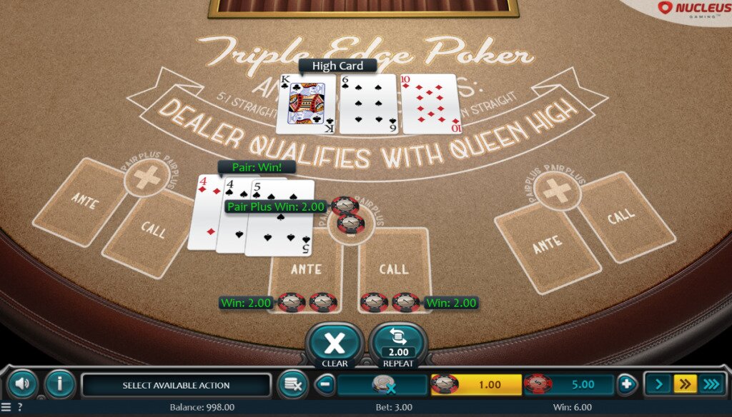 Triple Edge Poker - PariPlus Winner