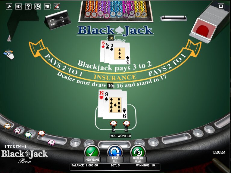 Blackjack Reno Main Game