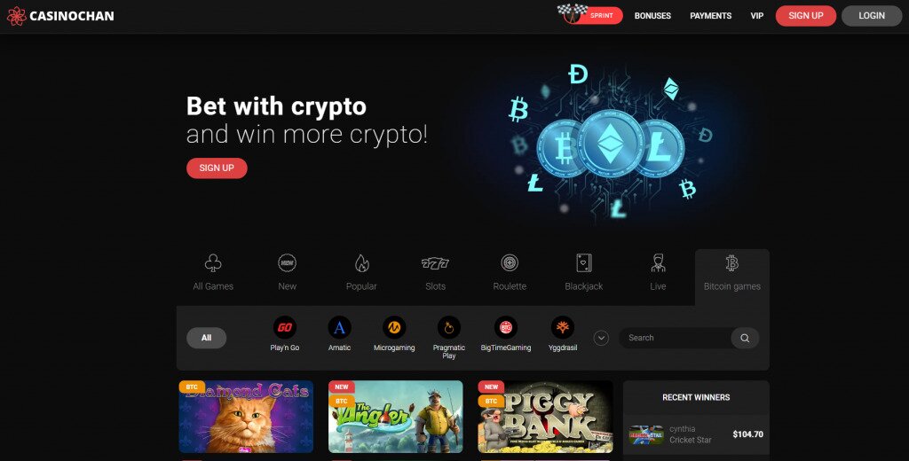 CasinoChan BTC Games