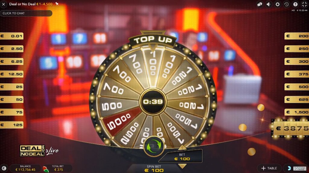 Deal or No Deal Live Top Up
