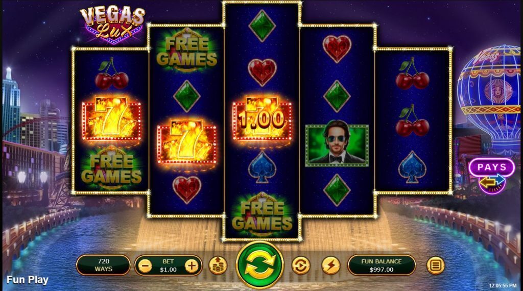 Vegas Lux Pokies Main Game