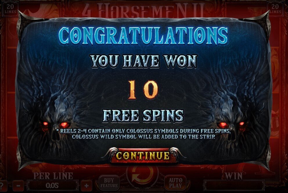 4 Horsemen II Free Spins
