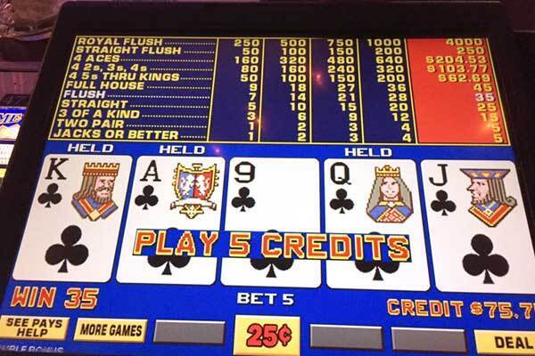 Draw 1 to Royal Flush - Video Poker