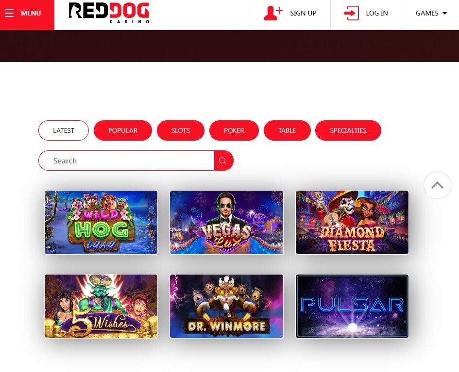 Red Dog Casino Pokies