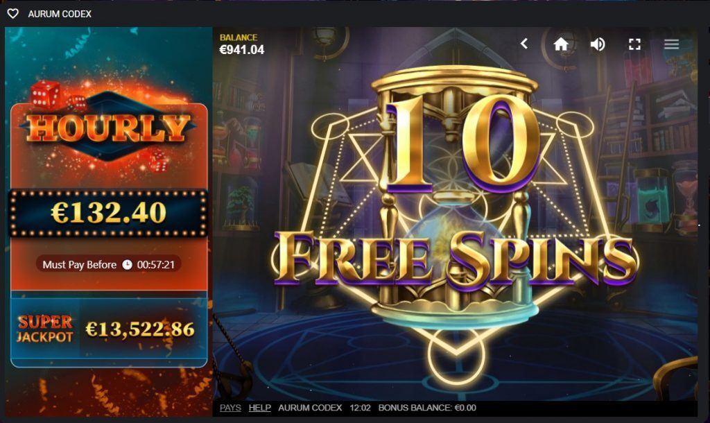 Aurum Codex Free Spins