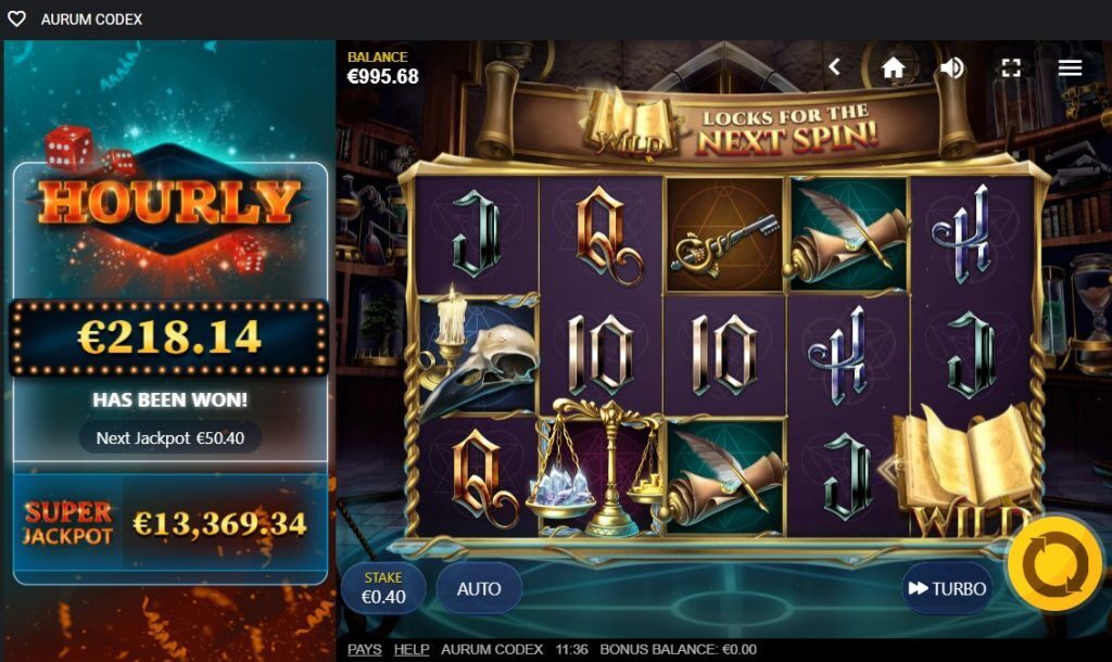 Aurum Codex Jackpot Won