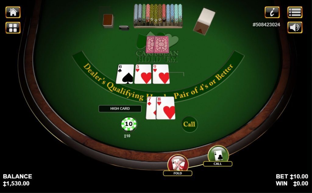 Caribbean Hold'em Poker Main Game