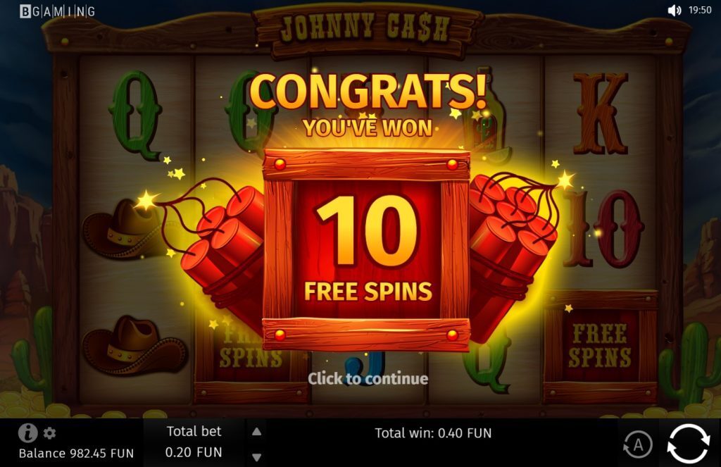 Johnny Cash Bgaming Free Spins