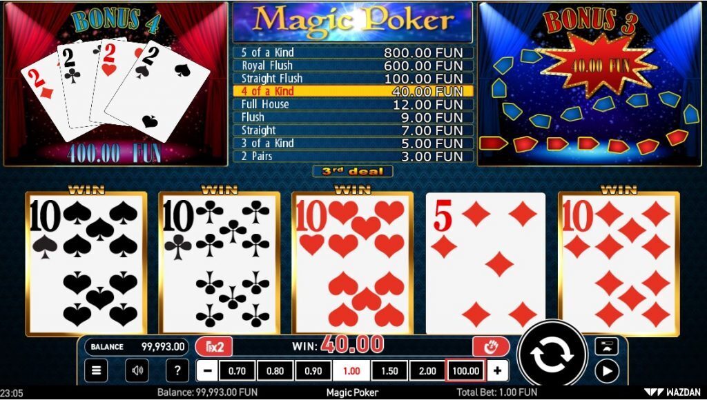 Magic Poker 4 of a Kind