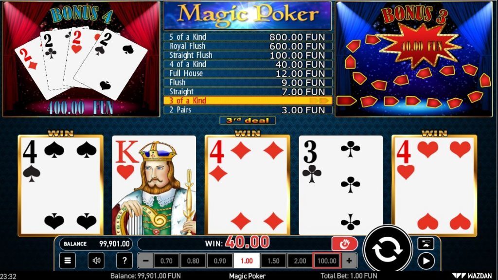 Magic Poker Bonus 3