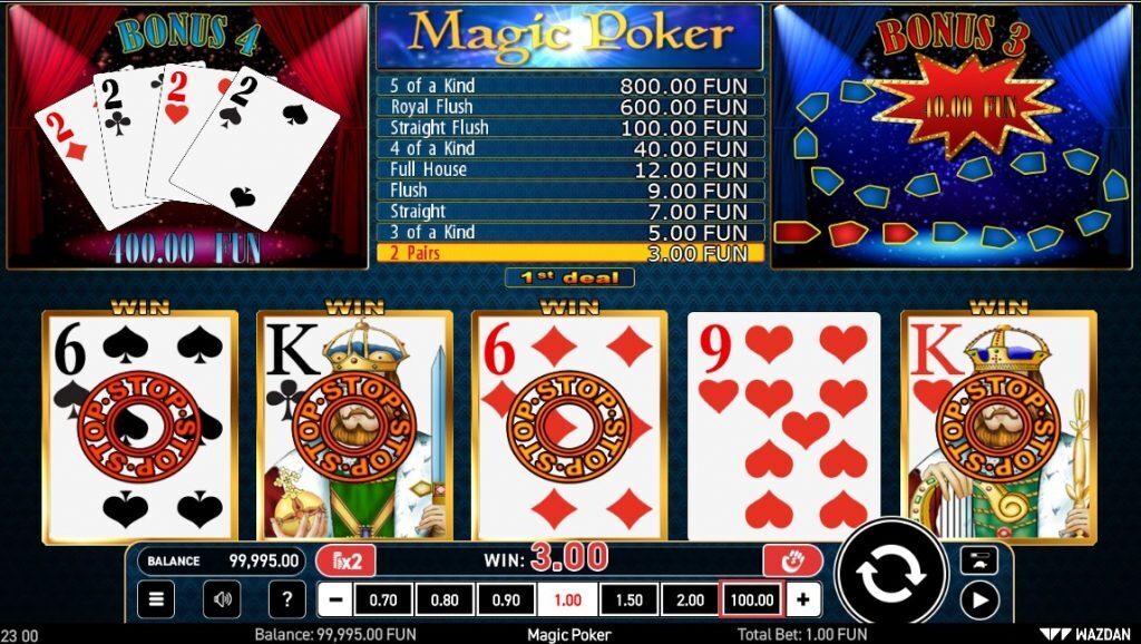 Magic Poker Main Game