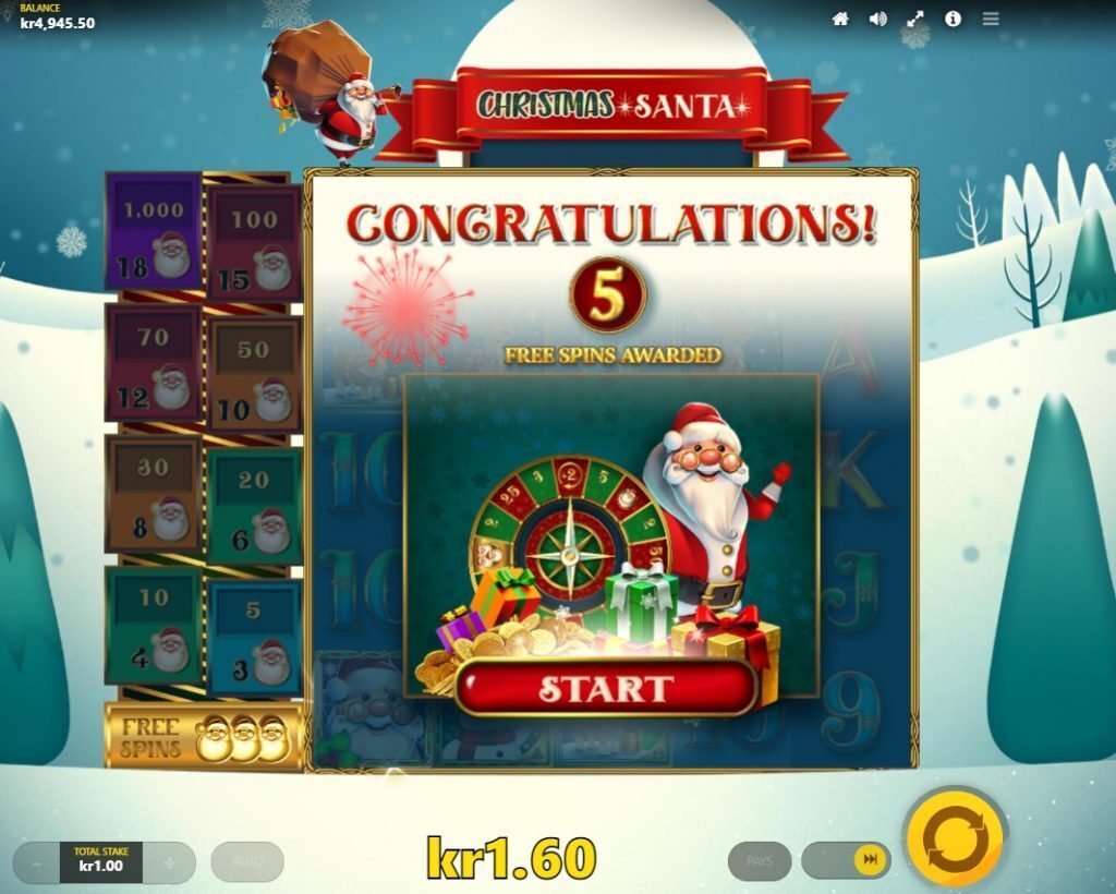 Christmas Santa Free Spins