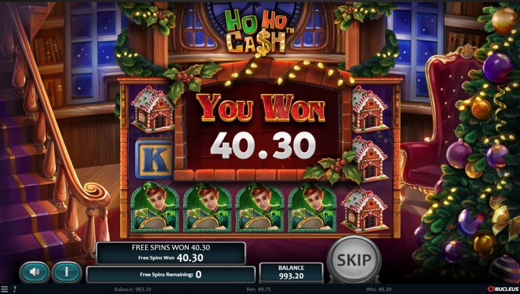 Ho Ho Cash Free Spins Winner