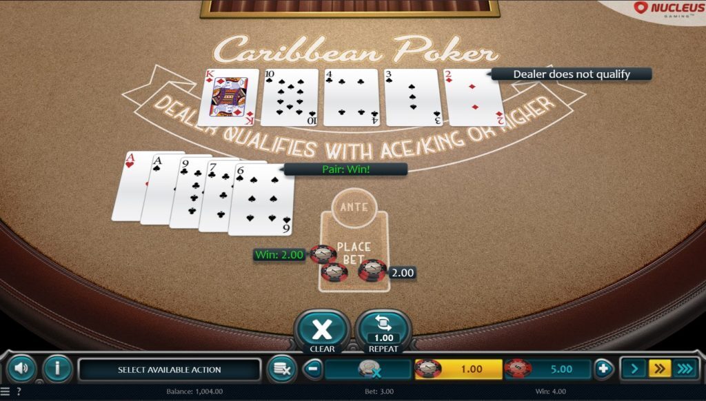 Caribbean Poker Dealer Does Not Qualify