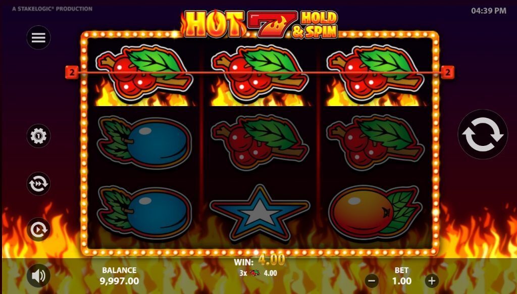 Hot 7 Hold & Spin Main Game