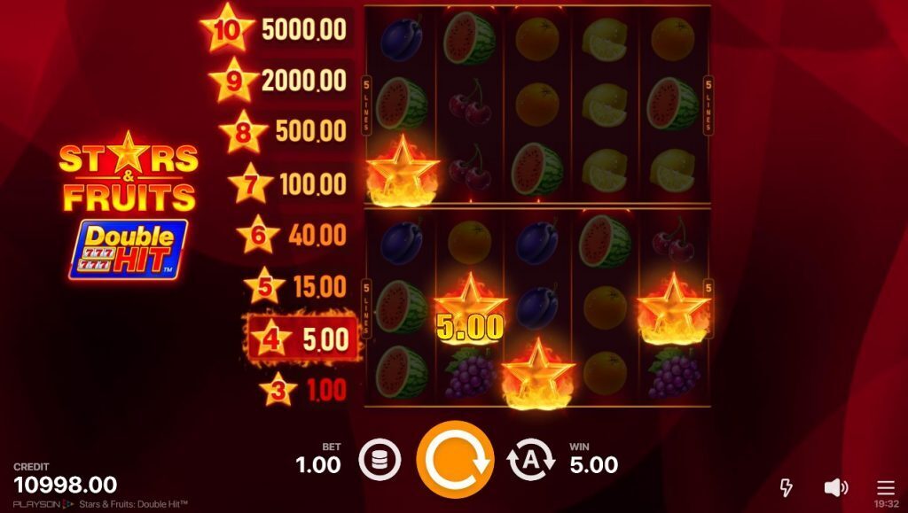 3 Fruits Wins Double Hit 4 Stars