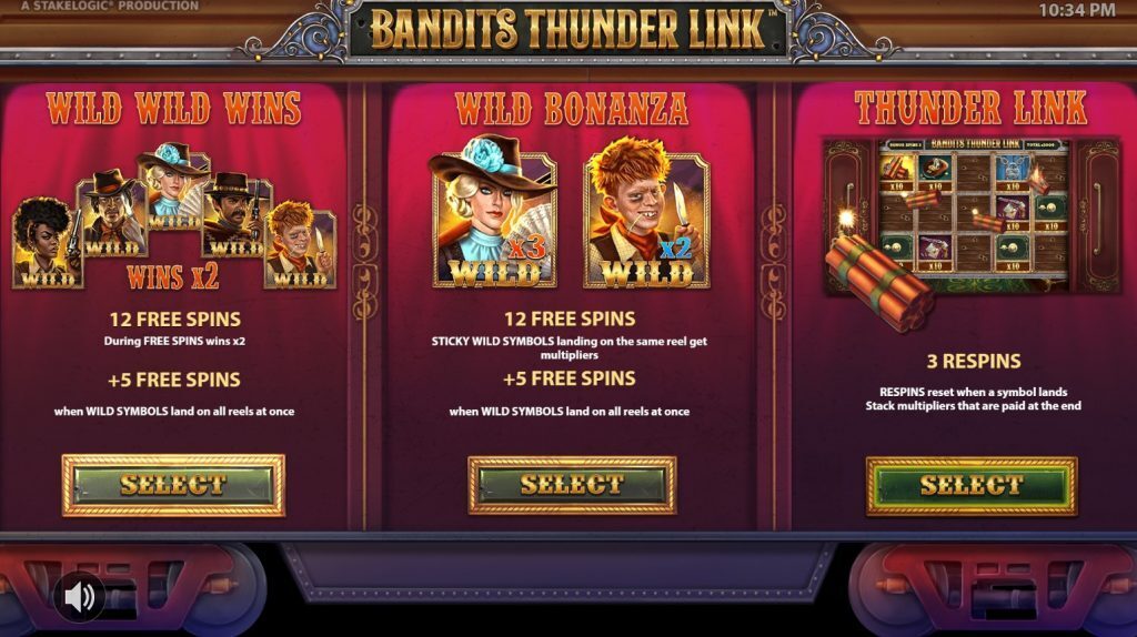 Bandits Thunder Link Free Spins Selection