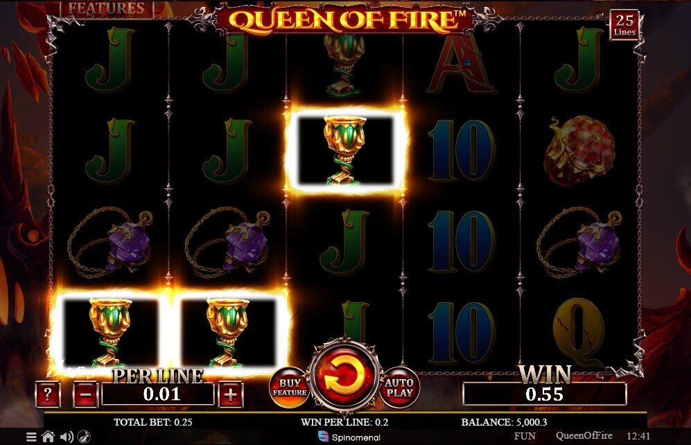 Queen of Fire Main Game
