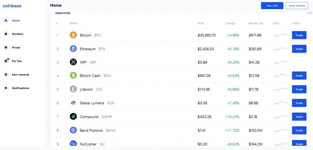 Coinbase Exchange