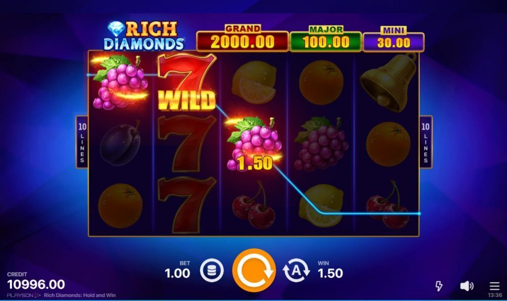 Rich Diamonds Hold and Win Wild