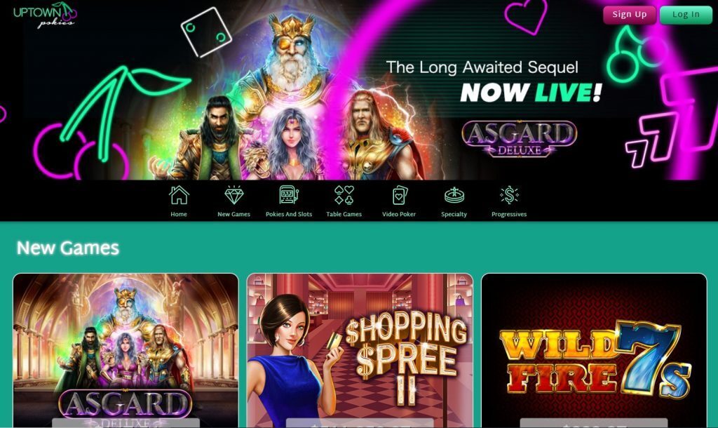 Uptown Pokies New Web Design