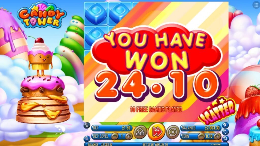 Candy Tower Free Spins Winnings