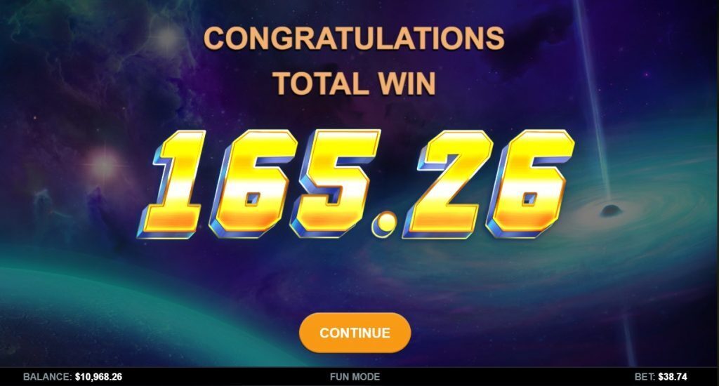 Gem Universe Free Spins Winnings