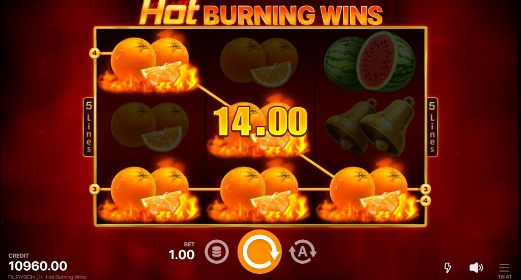 Hot Burning Wins Multi-Line Win 2