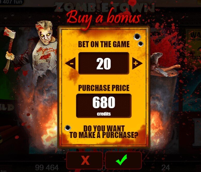 Zombie Town Buy a Bonus