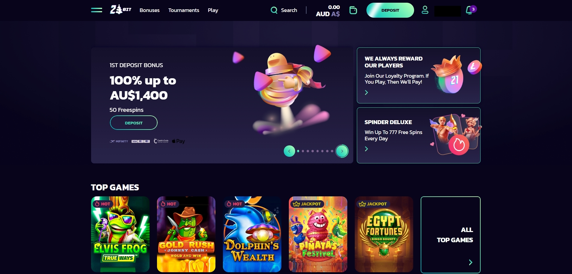 21Bit Casino main page