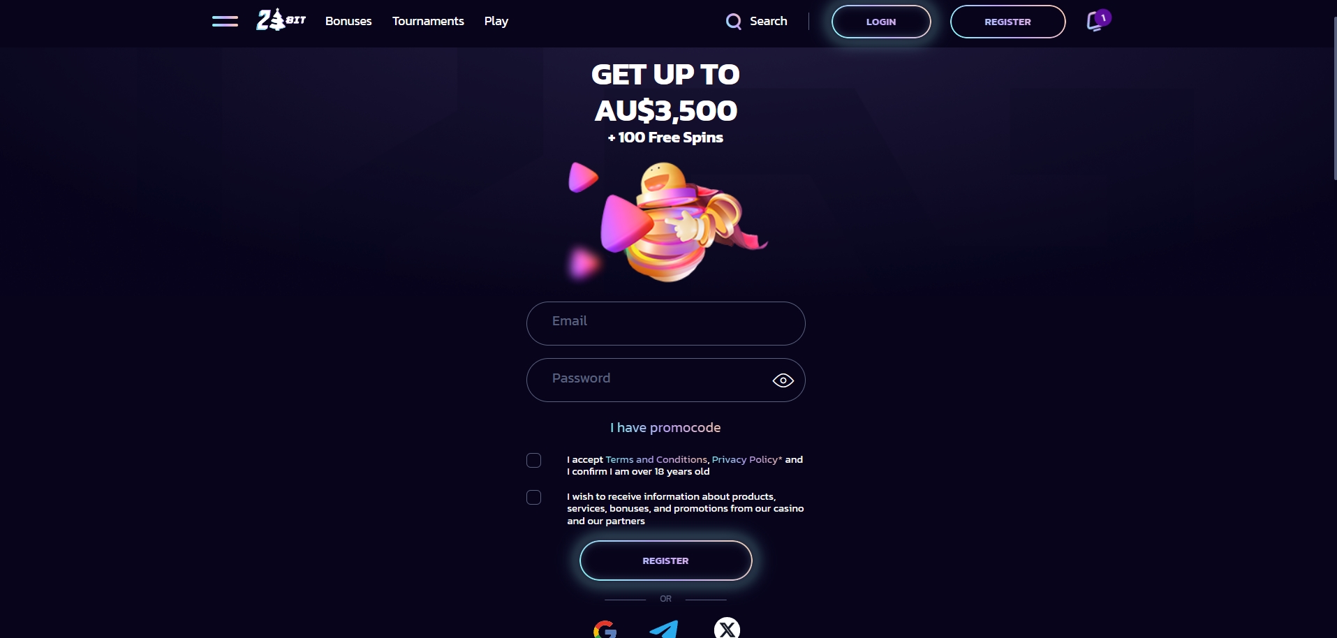 21Bit Casino Registration