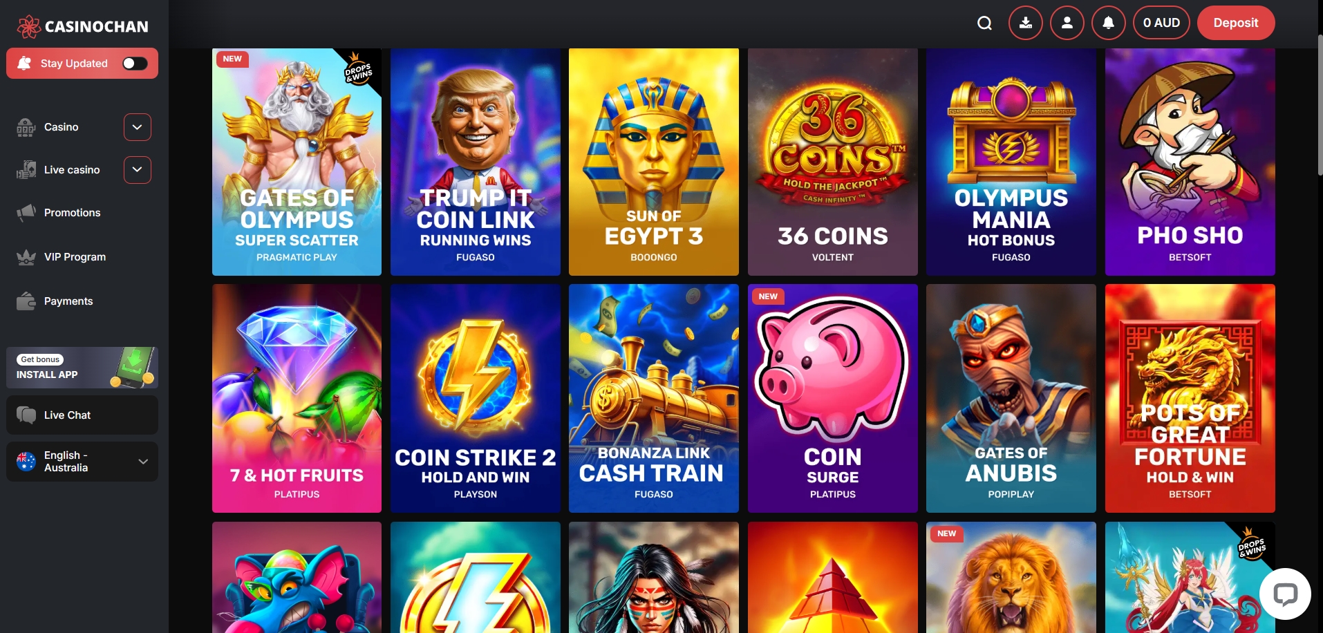 CasinoChan online pokies