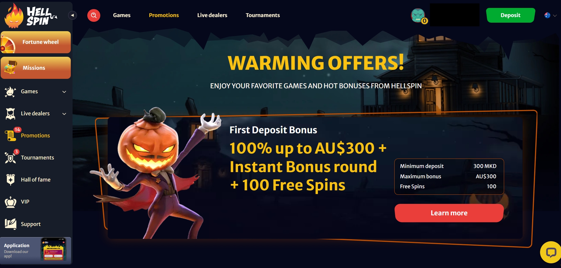 HellSpin Casino Welcome Bonus
