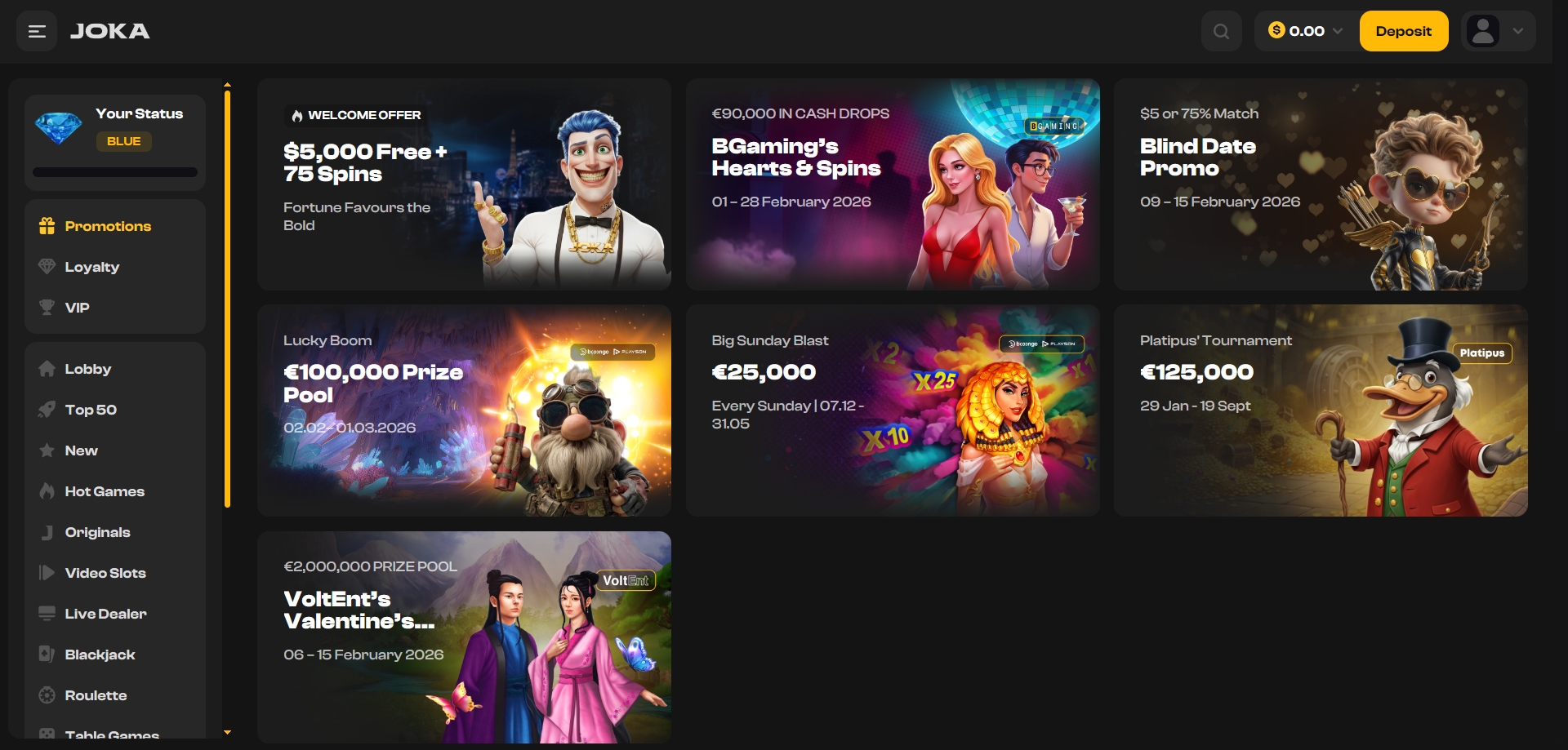 Joka Casino promotions