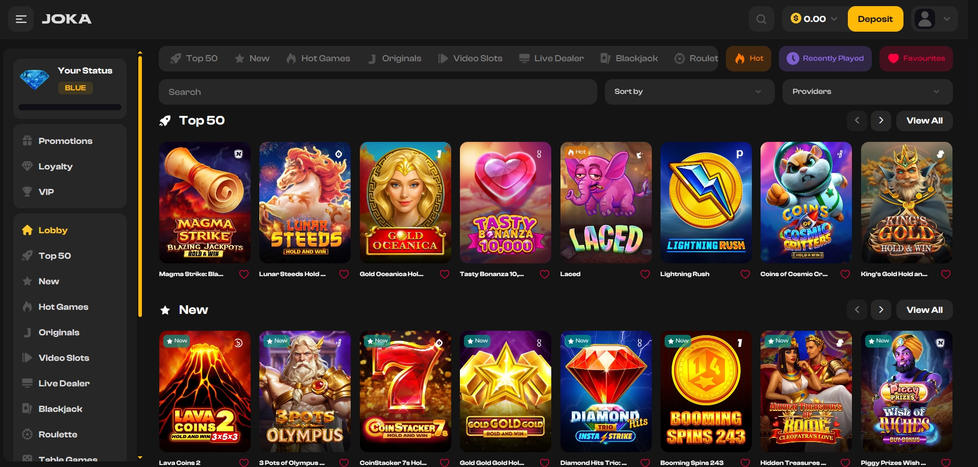 Joka Casino game library