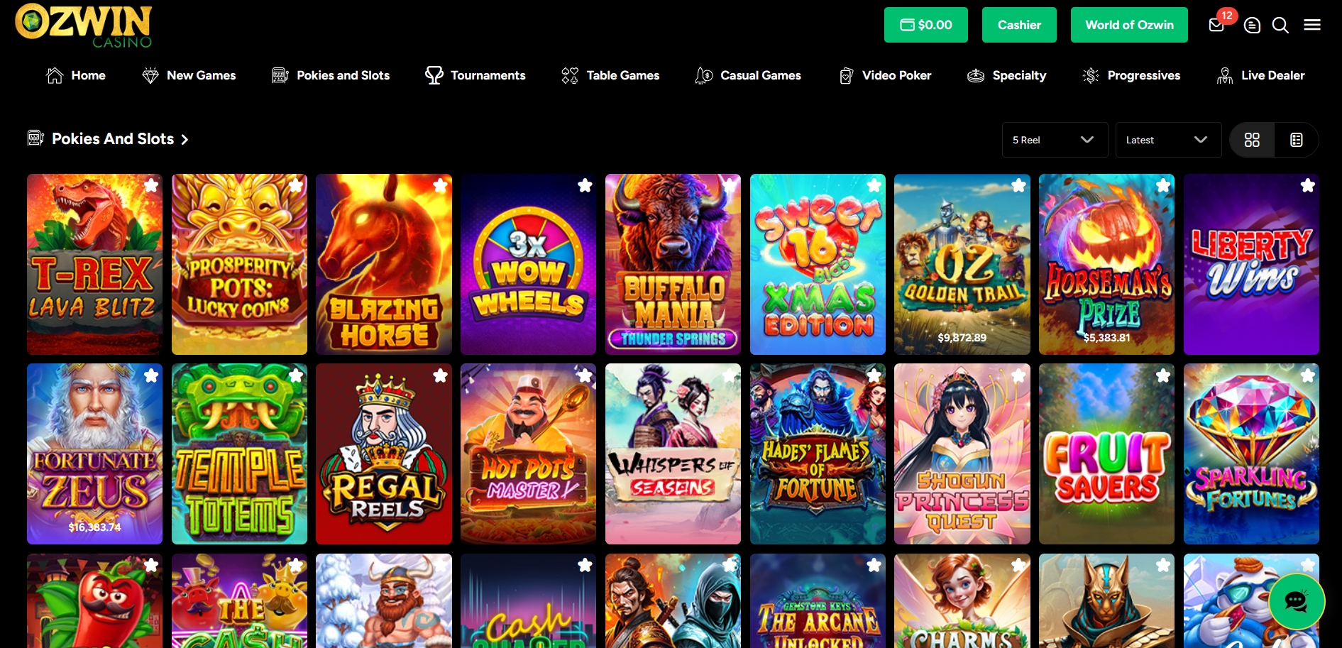 Ozwin Casino Online Pokies