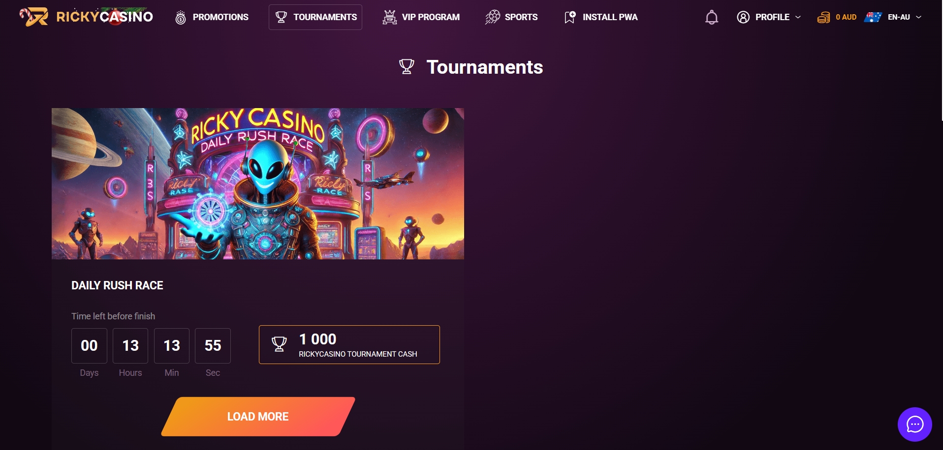 Ricky Casino tournaments