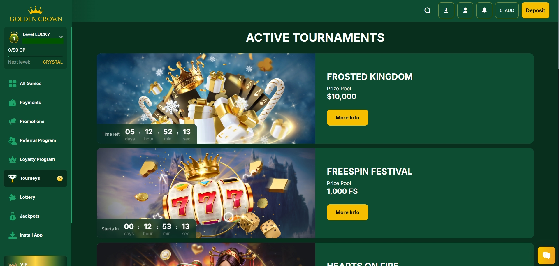 Golden Crown Casino Tourneys