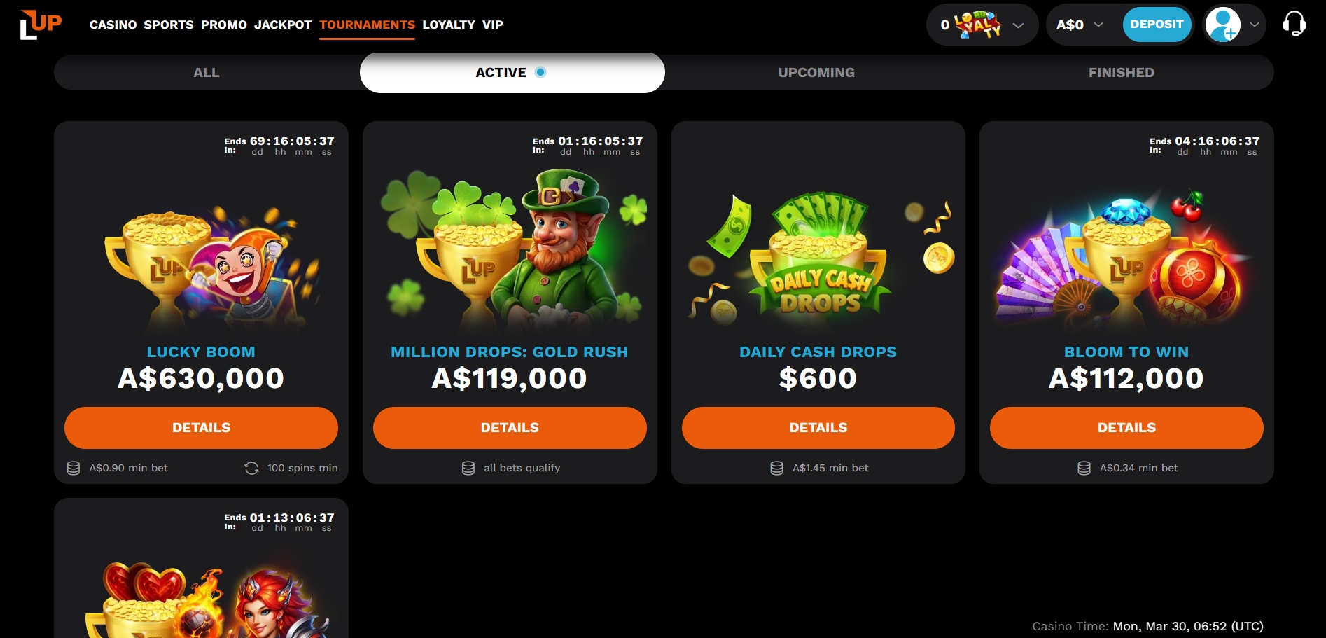 LevelUp Casino Tournaments