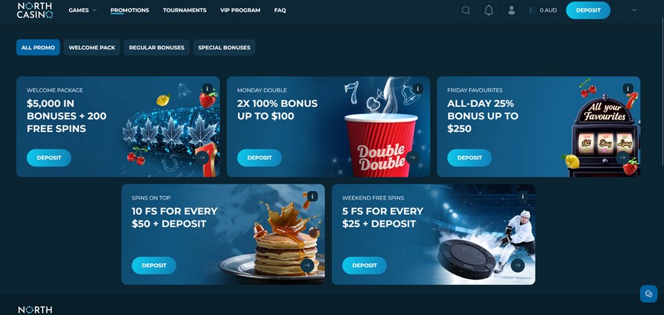 North Casino bonuses for Aussies