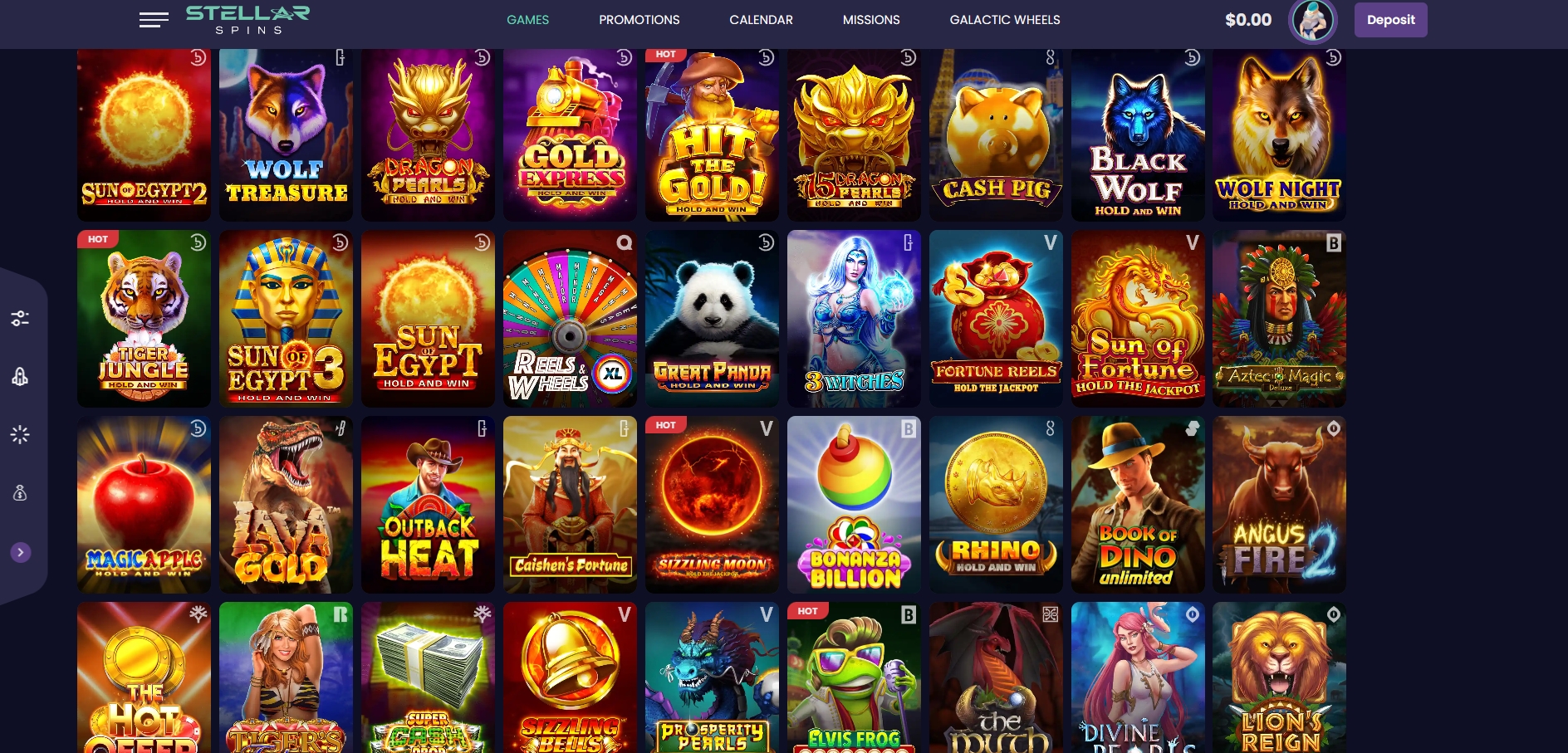 Stellar Spins Casino Online Pokies