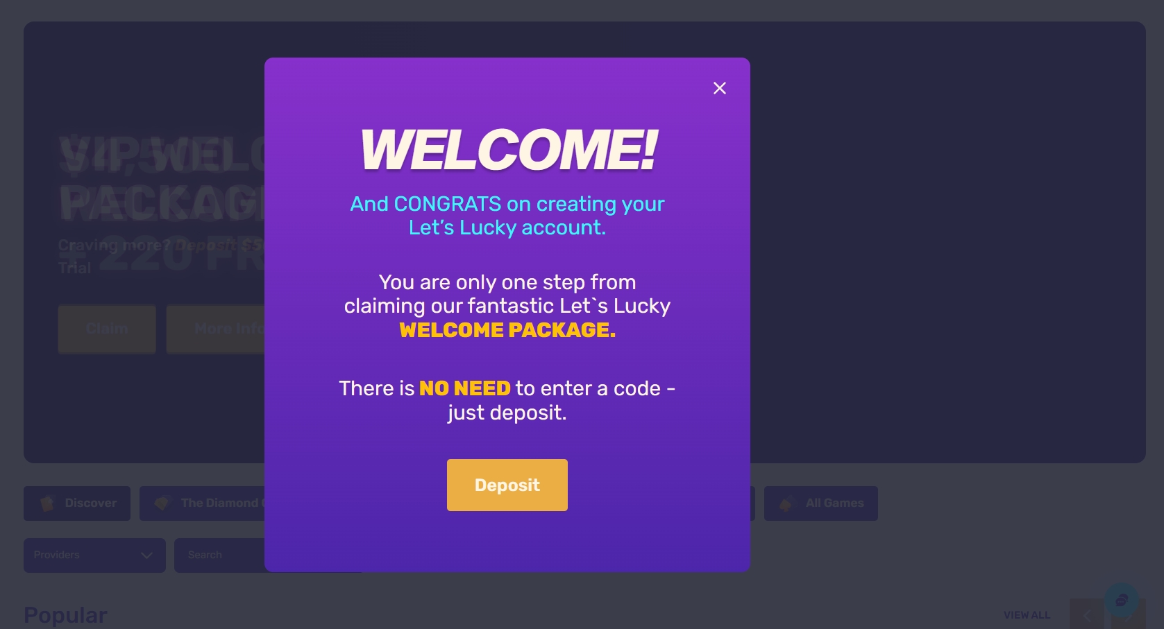 Let's Lucky Casino Signup 2
