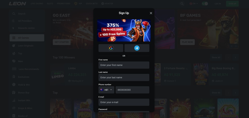 Leon Bet Casino Signup for Aussies