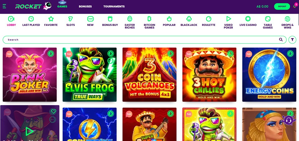 Casino Rocket Lobby