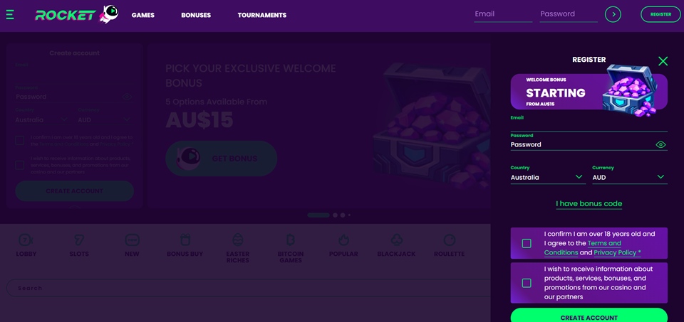 Casino Rocket Sign Up