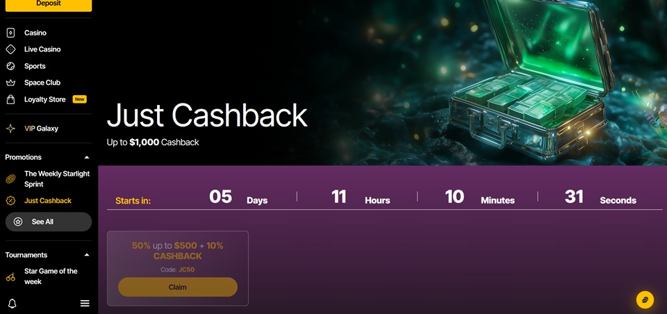 JustCasino Cashback
