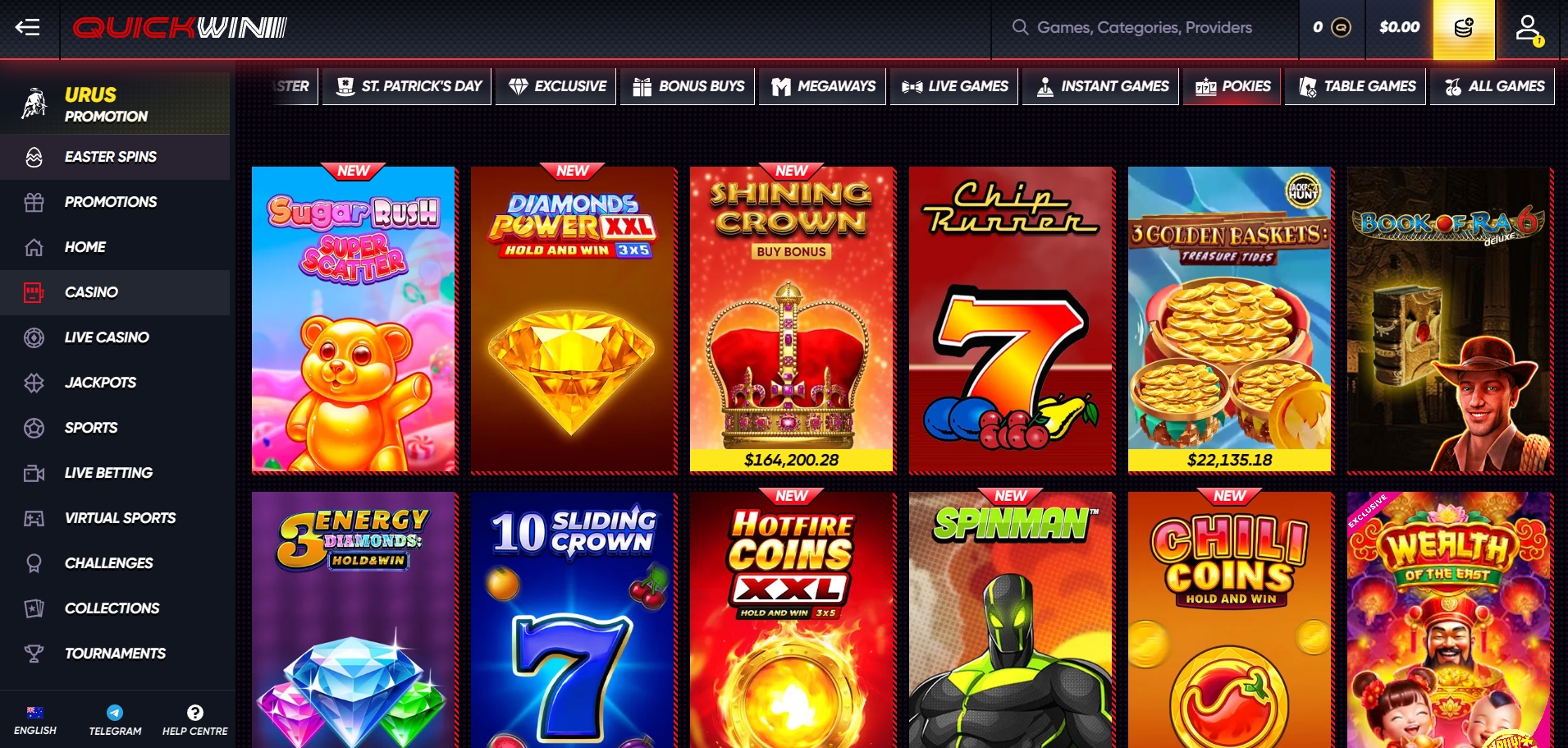 Quickwin Casino Online Pokies